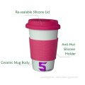 Hot Selling Ceramic Mug with Silicone Lid with Food Grade